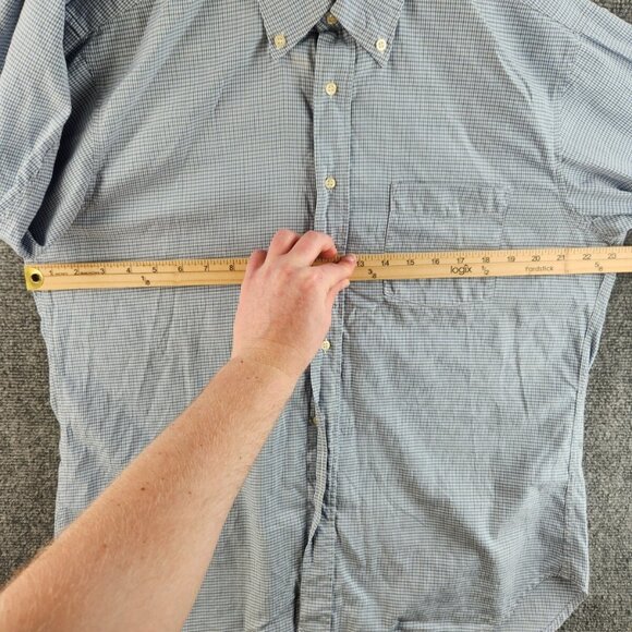 Arthur & Fox Size 42 Blue Green Check Long Sleeve Button Up Shirt Made In France - Picture 14 of 16